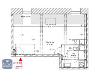  Appartement à louer 1 pièce 37 m²