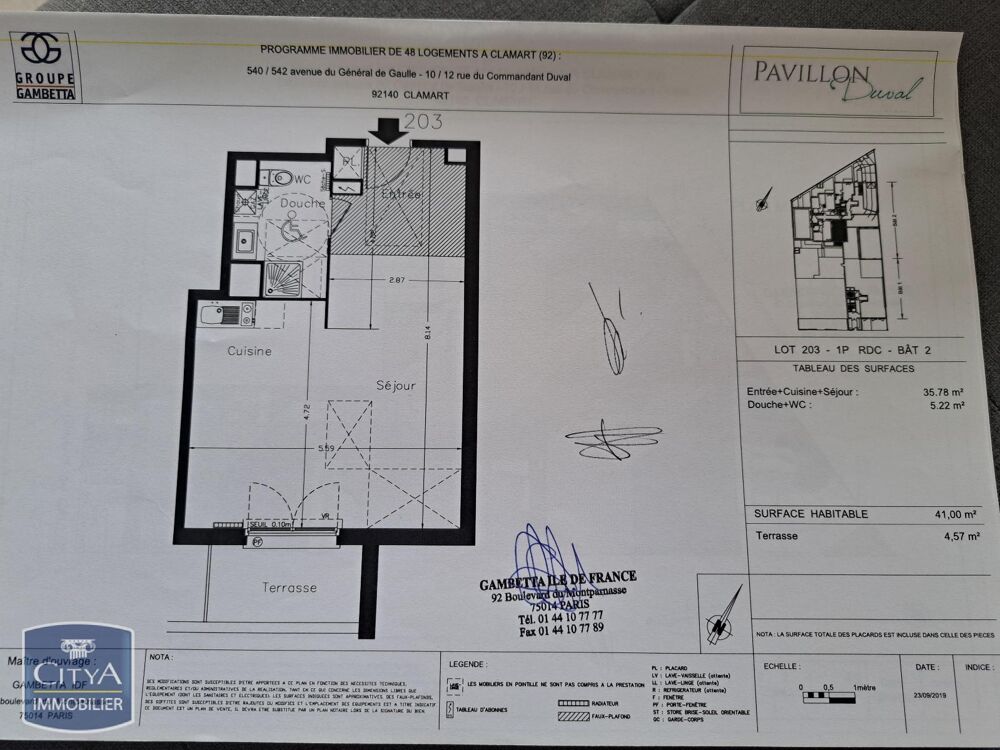 location Appartement - 1 pièce(s) - 41 m² Clamart (92140)