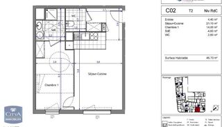 location Appartement - 2 pièce(s) - 47 m² Savigny-sur-Orge (91600)