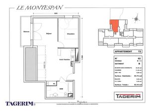  Appartement  louer 2 pices 51 m