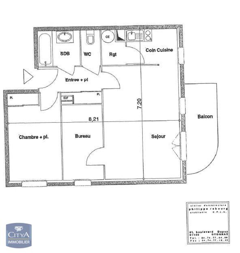 location Appartement - 2 pièce(s) - 53 m² Bellignat (01100)