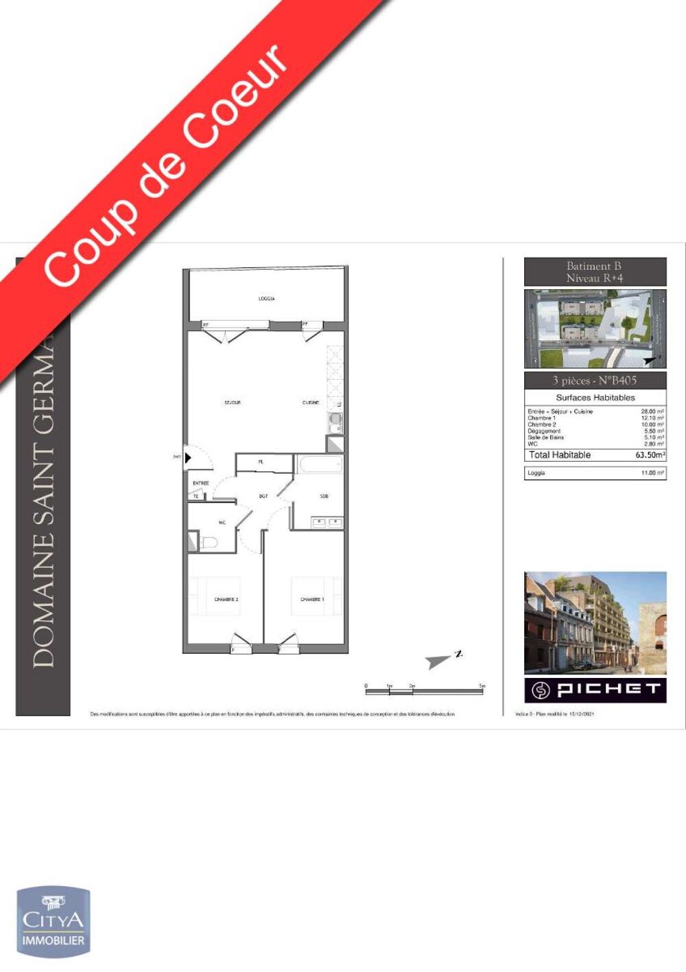 location Appartement - 3 pièce(s) - 64 m² Amiens (80000)