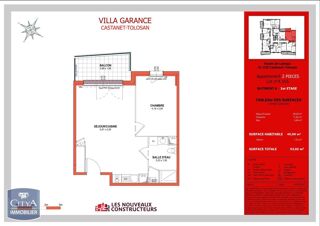  Appartement � louer 2 pi�ces 46 m�