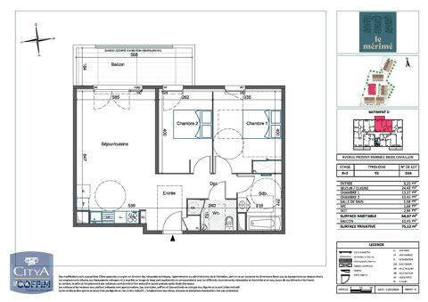   Location Appartement Appartement - 3 pi�ce(s) - 65 m�