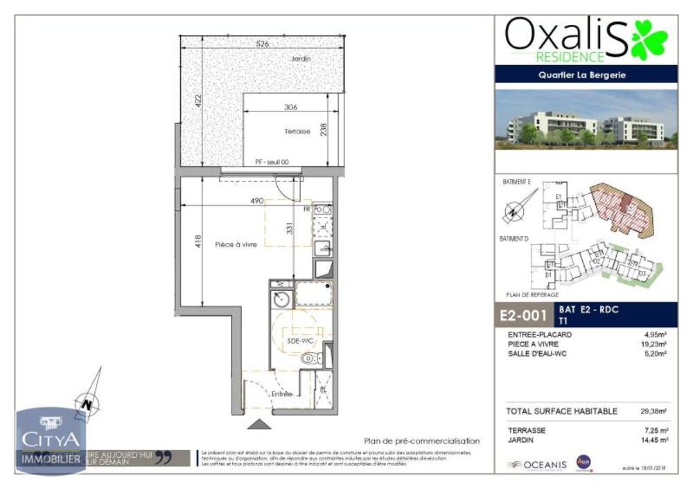 location Appartement - 1 pièce(s) - 29 m² Juvignac (34990)