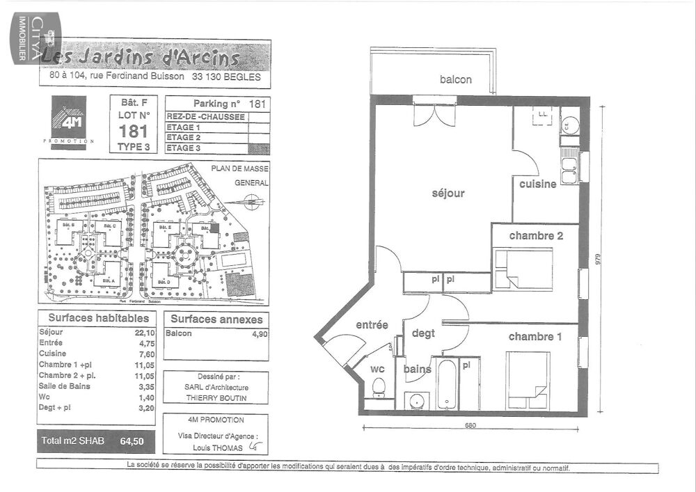 location Appartement - 3 pièce(s) - 65 m² Bègles (33130)