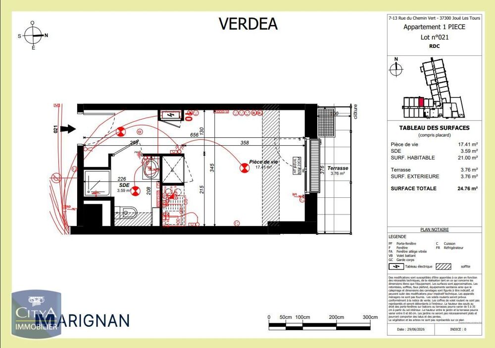 location Appartement - 1 pièce(s) - 25 m² Joué-lès-Tours (37300)