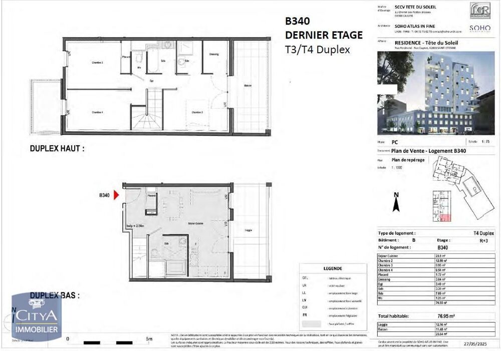 À LOUER : Appartement neuf T4 situé à Saint-Étienne, pro....