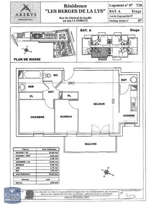  Appartement à louer 3 pièces 54 m²