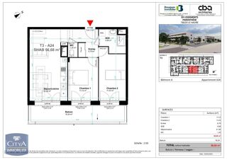  Appartement � louer 3 pi�ces 57 m�