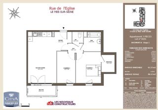  Appartement � louer 3 pi�ces 62 m�