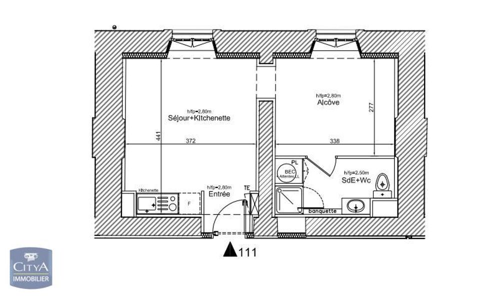 location Appartement - 1 pièce(s) - 31 m² Arras (62000)