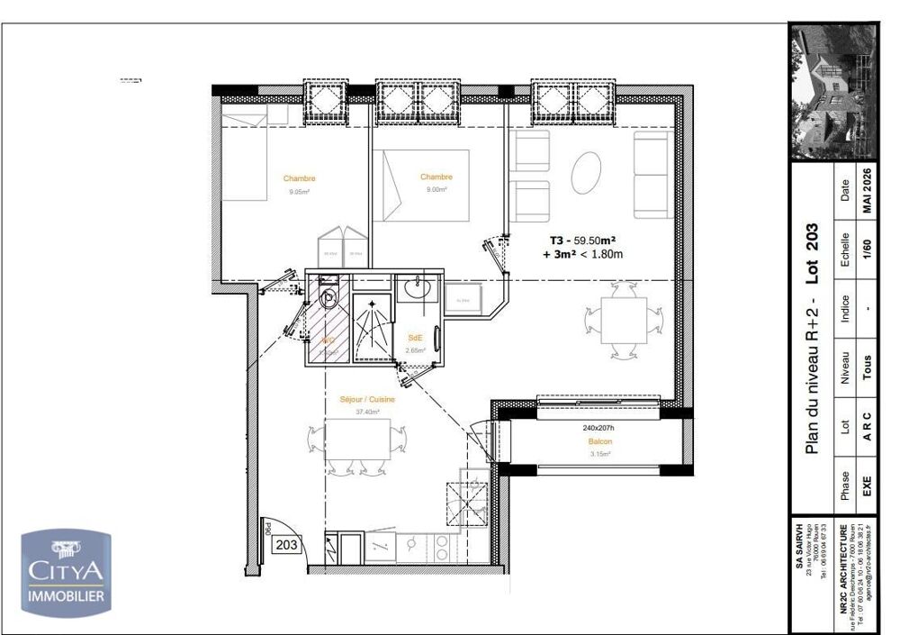 A LOUER APPARTEMENT T3 NEUF AVEC PARKING ROUEN QUARTIER ....