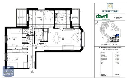  Appartement  louer 4 pices 83 m