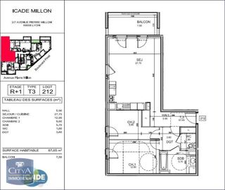  Appartement à louer 3 pièces 68 m²