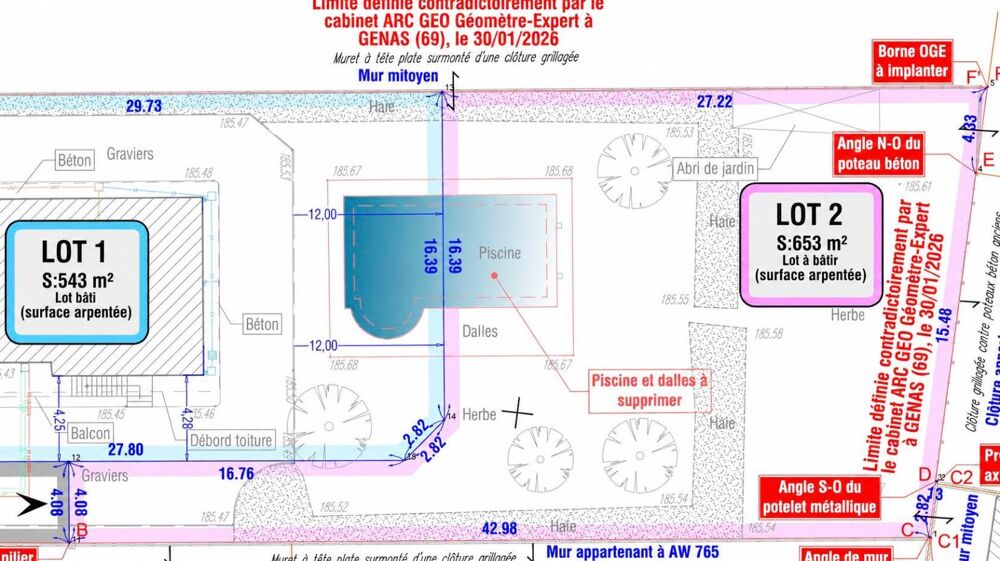 vente Terrain - 653 m² Décines-Charpieu (69150)