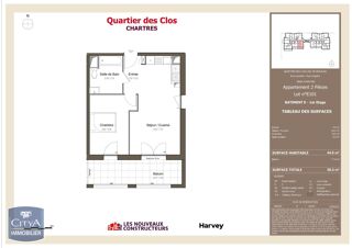  Appartement à louer 2 pièces 45 m²