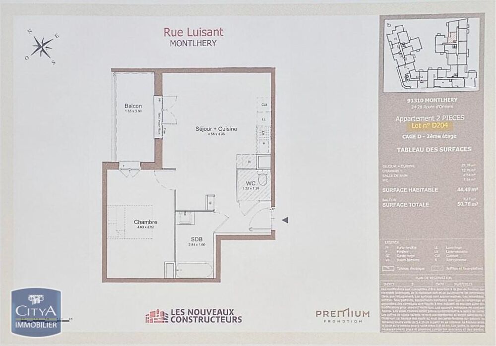 location Appartement - 2 pièce(s) - 44 m² Montlhéry (91310)
