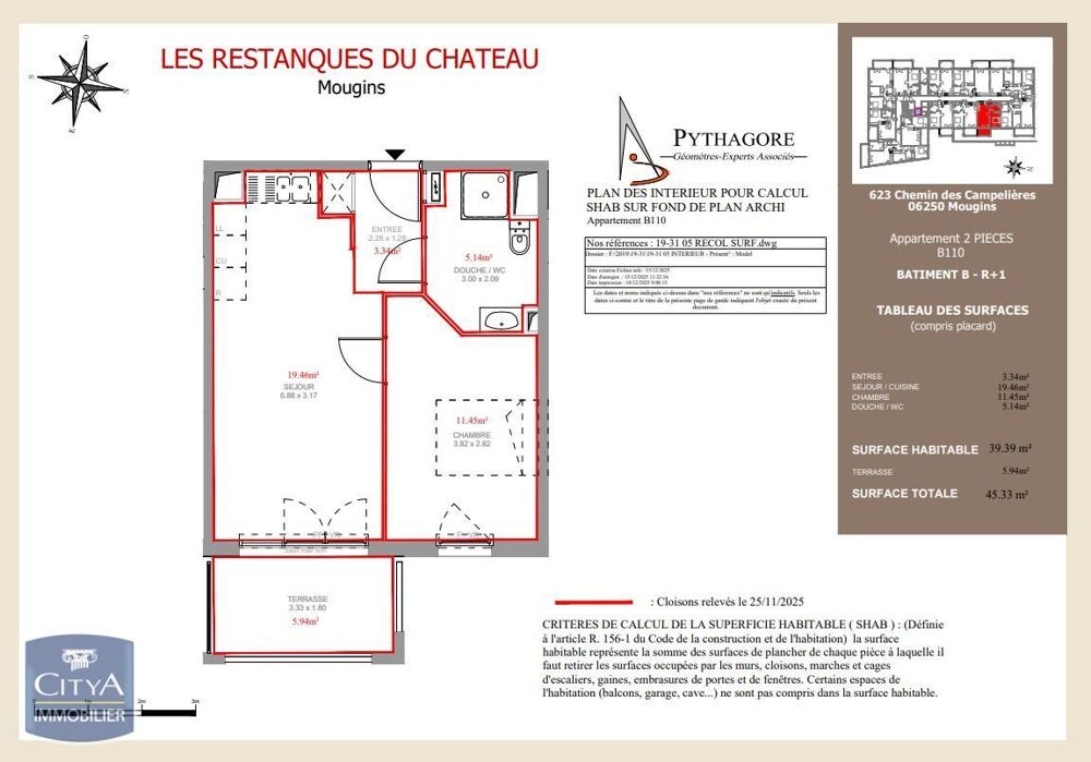 location Appartement - 2 pièce(s) - 39 m² Mougins (06250)