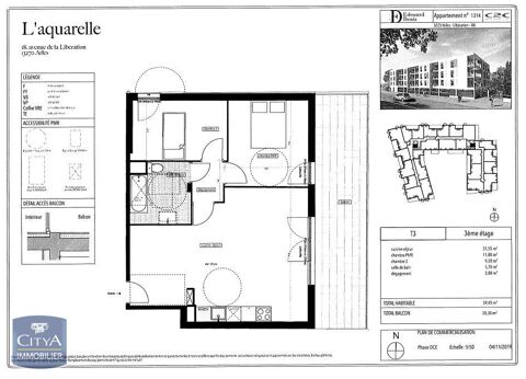  Appartement � louer 3 pi�ces 59 m�
