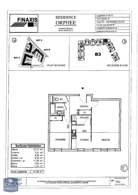  Appartement  louer 2 pices 57 m