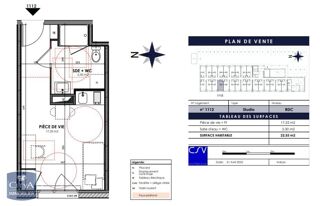  Appartement � louer 1 pi�ce 22 m�