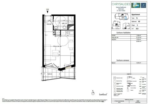  Appartement  louer 1 pice 29 m