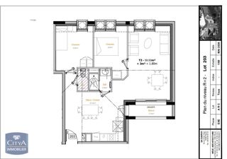  Appartement à louer 3 pièces 60 m²