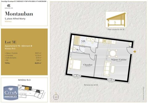   Location Appartement Appartement - 2 pi�ce(s) - 49 m�