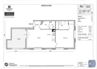  Appartement � louer 2 pi�ces 45 m�