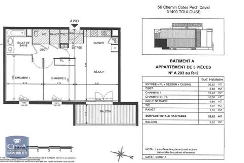  Appartement � louer 3 pi�ces 60 m�