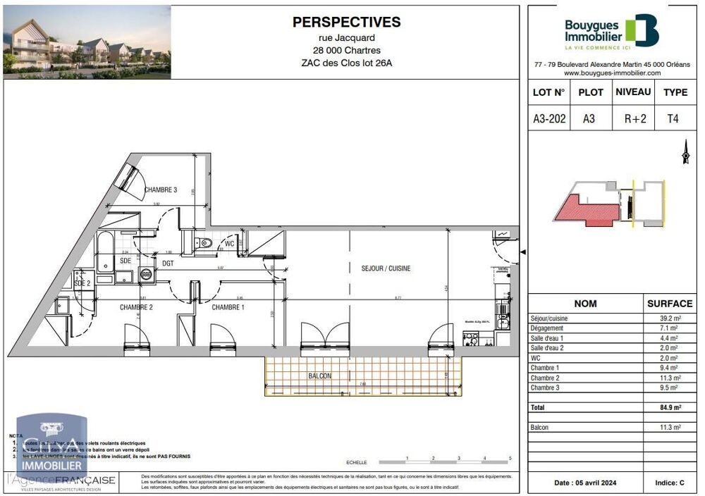 À LOUER - Appartement T4 à Chartres (28000) - Logement L....