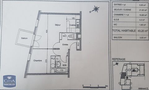  Appartement � louer 2 pi�ces 41 m�