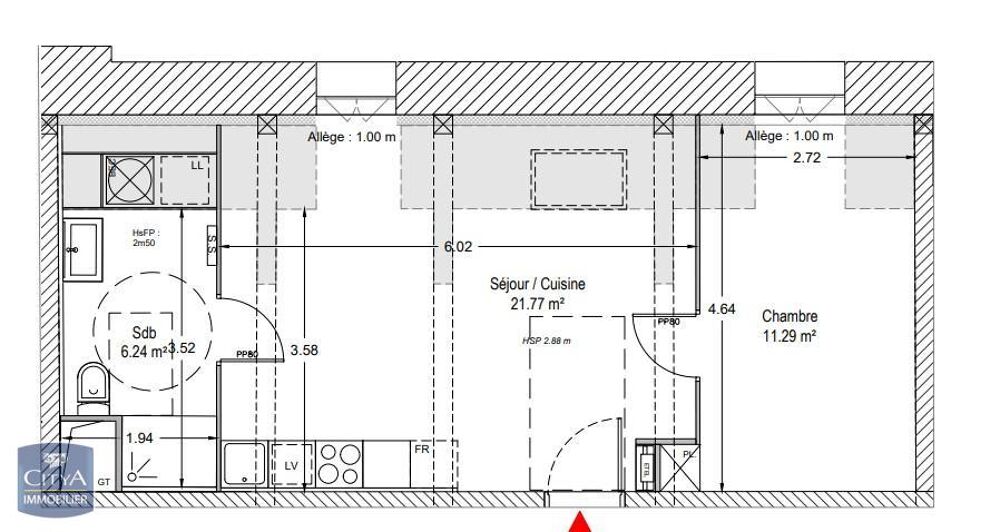 location Appartement - 2 pièce(s) - 40 m² Douai (59500)