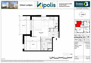  Appartement à louer 2 pièces 45 m²