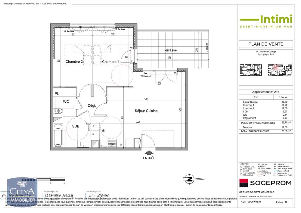 location Appartement - 3 pièce(s) - 64 m² Saint-Martin-du-Var (06670)