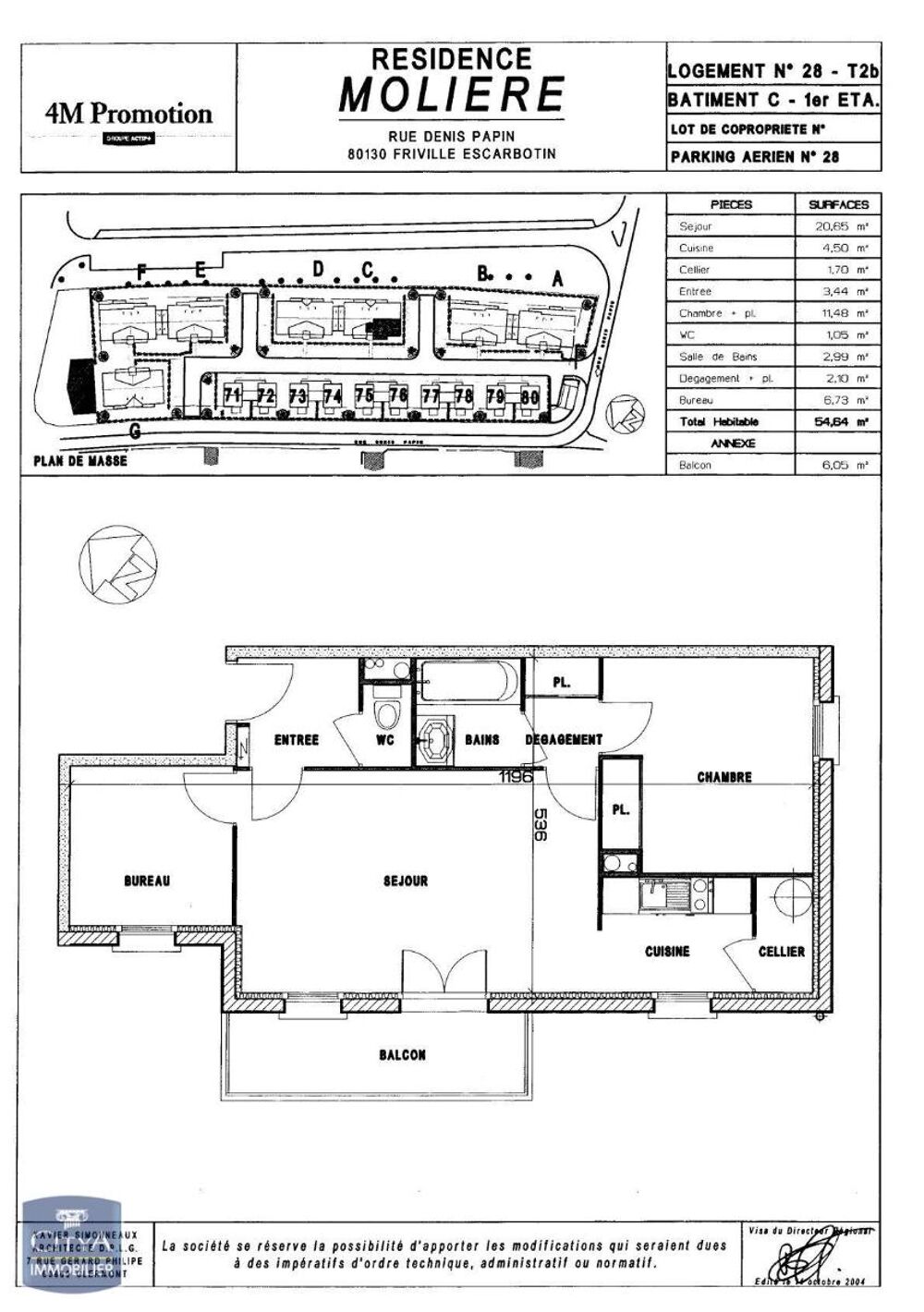 location Appartement - 2 pièce(s) - 55 m² Friville-Escarbotin (80130)