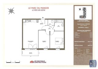  Appartement à louer 3 pièces 57 m²
