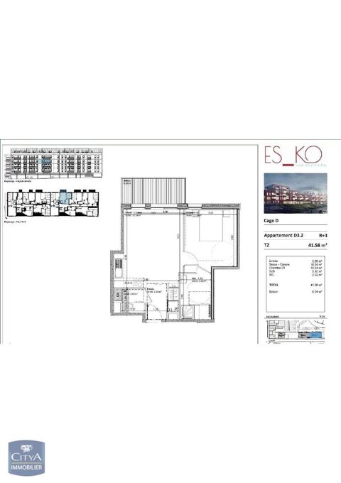  Appartement � louer 2 pi�ces 42 m�