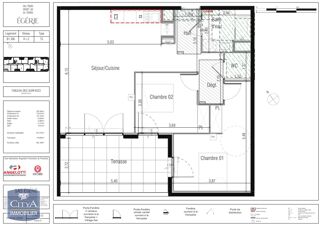  Appartement à louer 3 pièces 67 m²