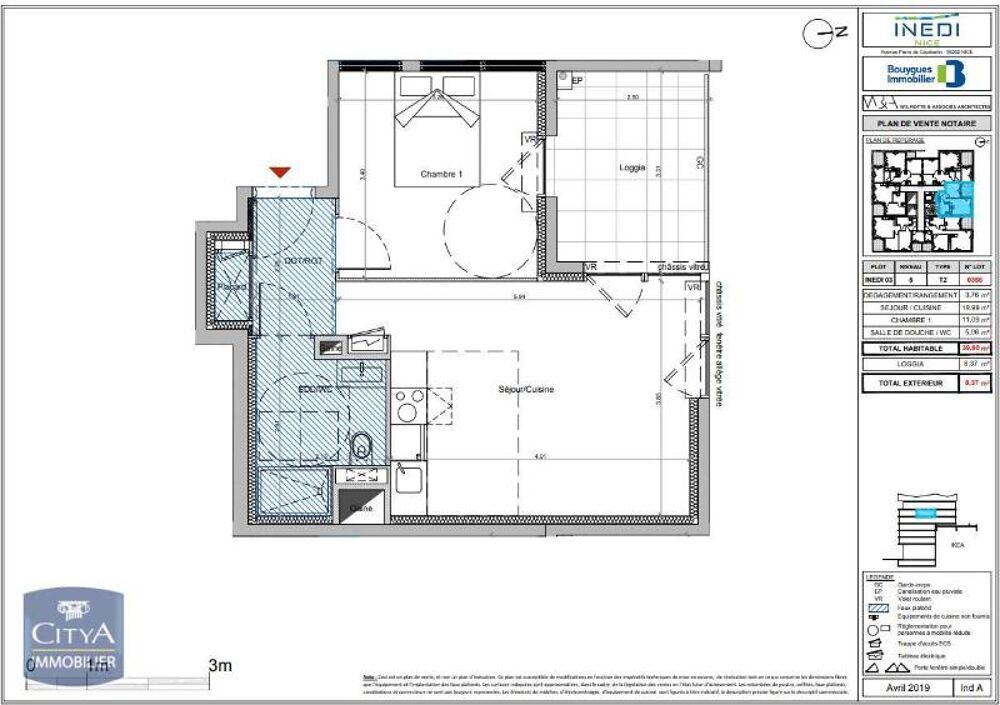 location Appartement - 2 pièce(s) - 40 m² Nice (06200)