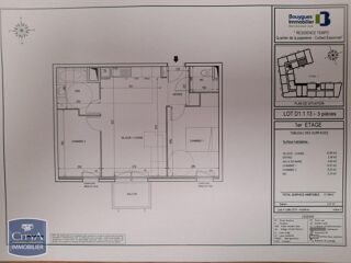  Appartement à louer 3 pièces 58 m²