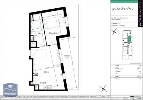  Appartement � louer 2 pi�ces 44 m�