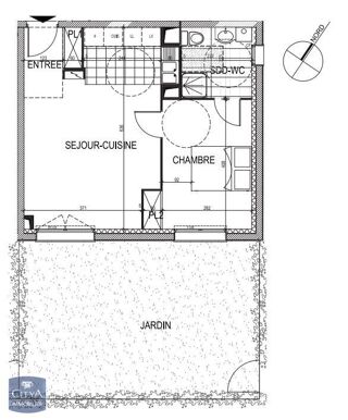  Appartement à louer 2 pièces 44 m²