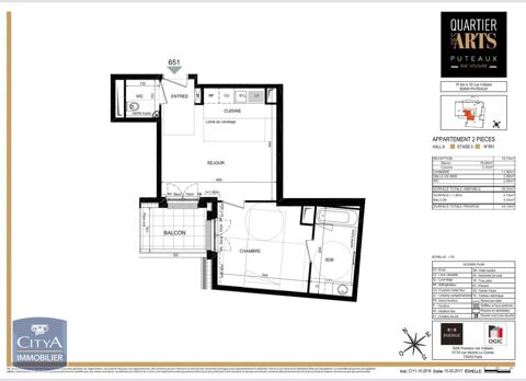   Location Appartement Appartement - 2 pi�ce(s) - 40 m�