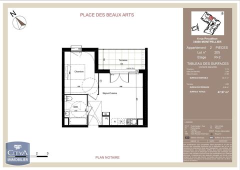  Appartement � louer 2 pi�ces 39 m�