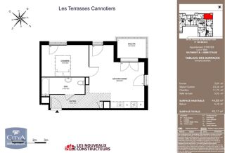  Appartement à louer 2 pièces 45 m²