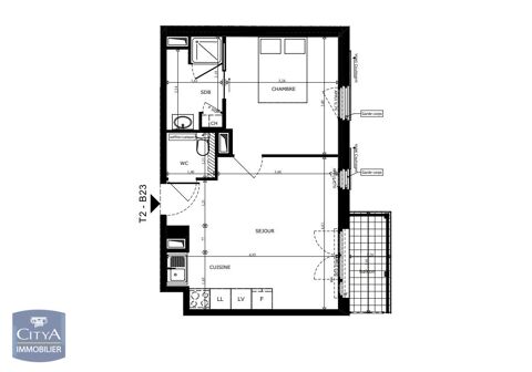  Appartement � louer 2 pi�ces 36 m�