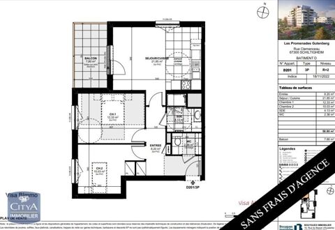  Appartement  louer 3 pices 59 m