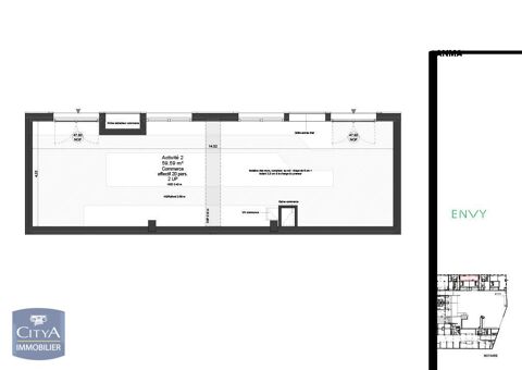   Location / Local Commercial - 59 m² 